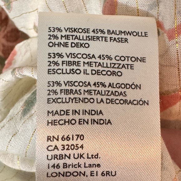 Anthropologie Long-Sleeve Smocked Lurex Top Medium - Picture 12 of 13